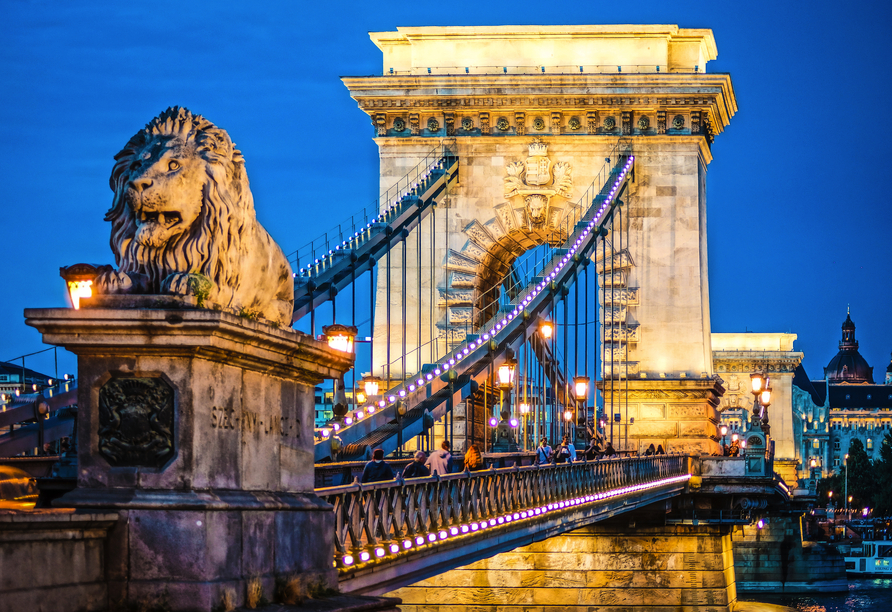 Die Kettenbrücke in Budapest
