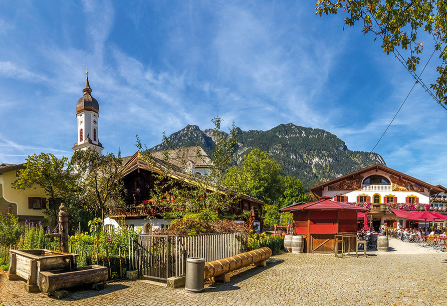 Die schöne Stadt Garmisch ist das Ziel Ihrer Tour.