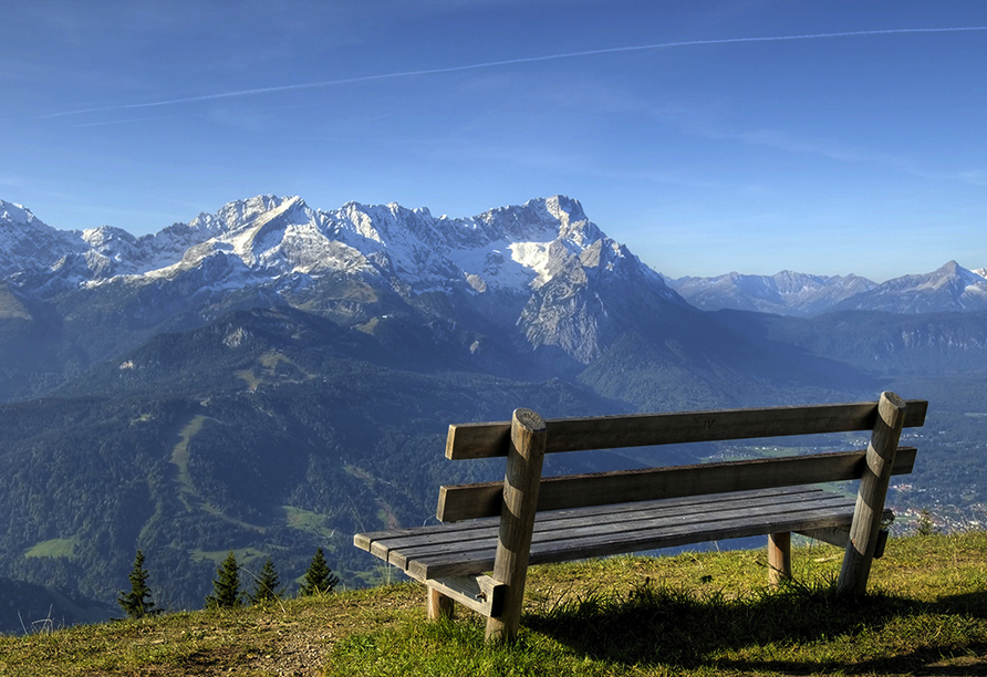 Wanderreise Starnberger See und Garmisch, Ausblick auf die Zugspitze