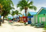In Bridgetown auf Barbados erwarten Sie typisch bunte Holzhäuser, die der Insel ihren ganz eigenen Charme verleihen.
