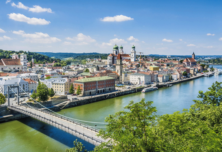 Passau gehört zu den schönsten Städten, die an der Donau liegen.