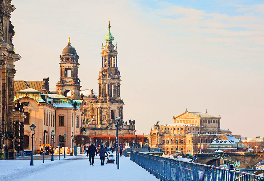 Besonders im Winter verzaubert Dresden seine Besucher mit einer ganz besonders romantischen Atmosphäre.