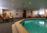 An Bord von DCS Amethyst Classic befindet sich ein schöner Wellnessbereich, der mit einem Hallenbad und einer Sauna für Erholung sorgt.