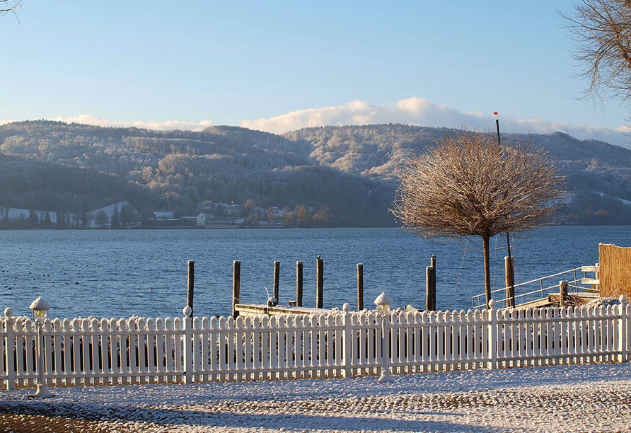 Auch im Winter ist der Bodensee wunderschön anzusehen.