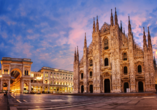 Die Piazza del Duomo mit dem Mailänder Dom und der Galleria Vittorio Emanuele II. 
