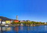 Die schöne Stadt Ascona am Lago Maggiore.
