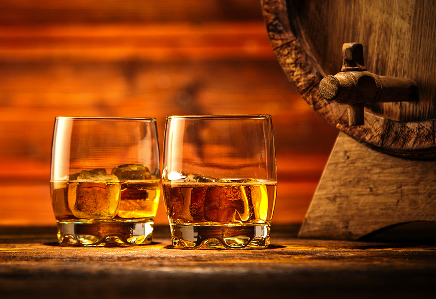 Eine Verkostung des berühmten schottischen Whiskys ist für Sie inklusive.