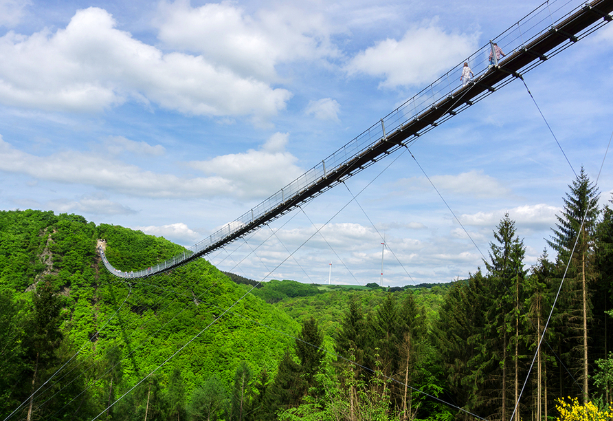 Die 360 m lange Hängeseilbrücke über den Geierlay bei Mörsdorf ist ein tolles Ausflugsziel!