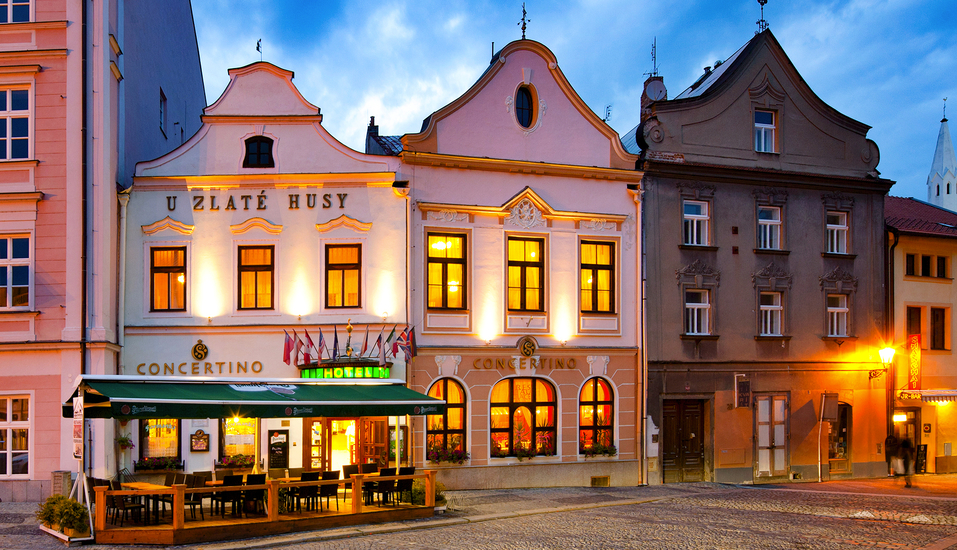 Hotel Concertino – Zlatá Husa, Südböhmen, Tschechien, Außenansicht