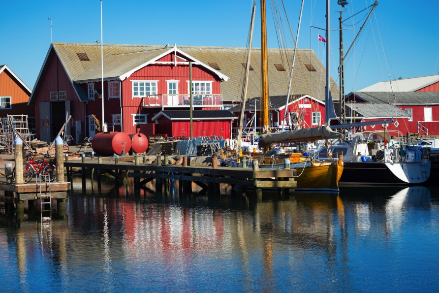 Der schöne Hafen von Skagen in Dänemark
