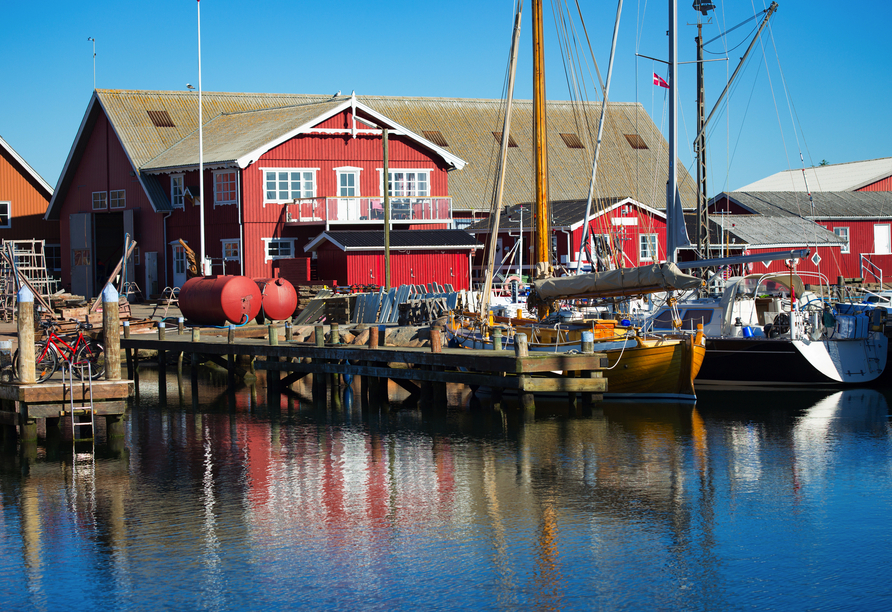 Der malerische Hafen von Skagen in Dänemark