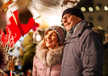 Auf dem Rüdesheimer Markt der Nationen genießen Sie eine wundervolle Atmosphäre.