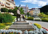 Hotel Flora, Marienbad, Tschechien, Goethestatue