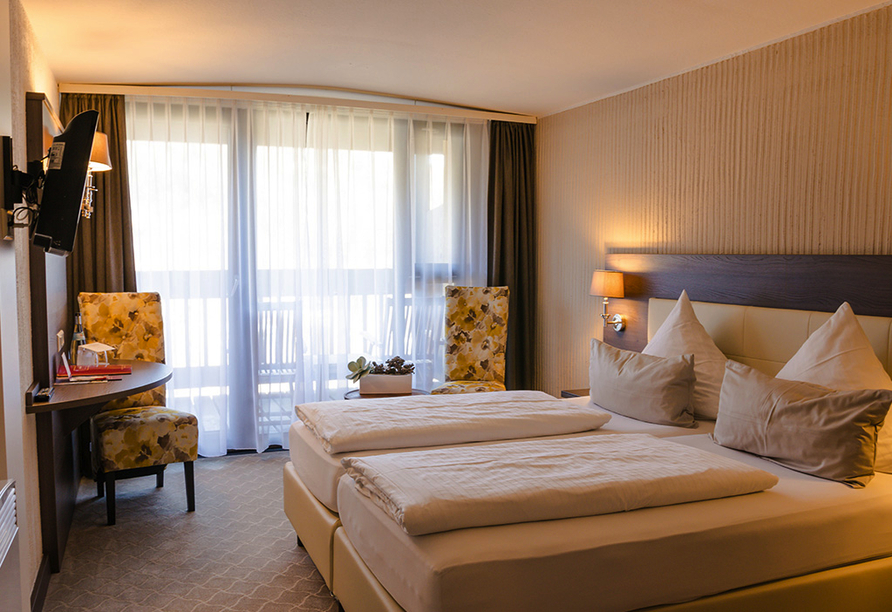 Beispiel eines Doppelzimmers Komfort im Parkhotel Luise in Bad Herrenalb