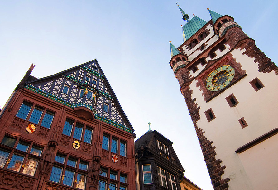 Von den vier Stadttoren Freiburgs sind nur noch das Schwabentor und das Martinstor erhalten.