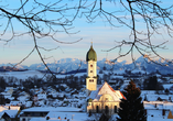 Blick auf Ihren Urlaubsort Nesselwang im Winter