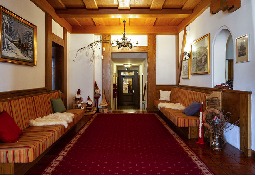 Hotel Stella Alpina in Bellamonte, Italien, Eingangsbereich 