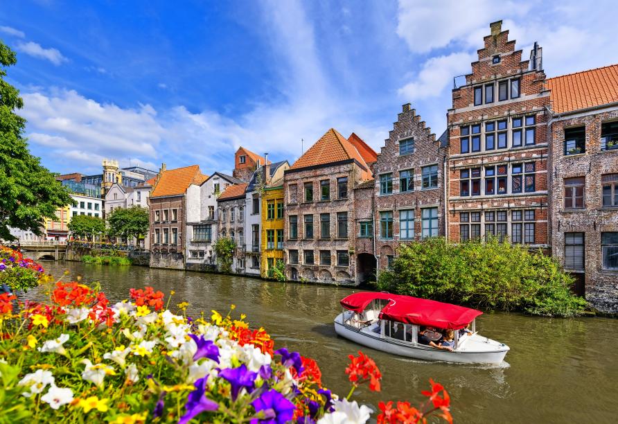 Erkunden Sie die malerische Stadt Gent in Belgien.