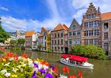 Erkunden Sie die malerische Stadt Gent in Belgien.