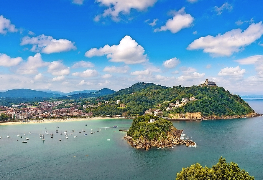 Freuen Sie sich auf das wunderschöne San Sebastián an der Atlantikküste.