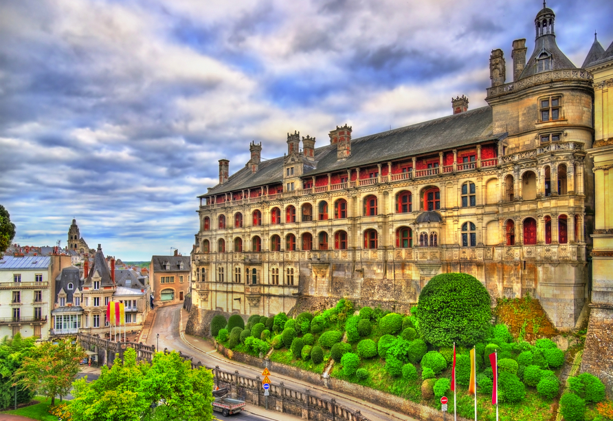 Auch die Stadt Blois beeindruckt mit einem Schloss.
