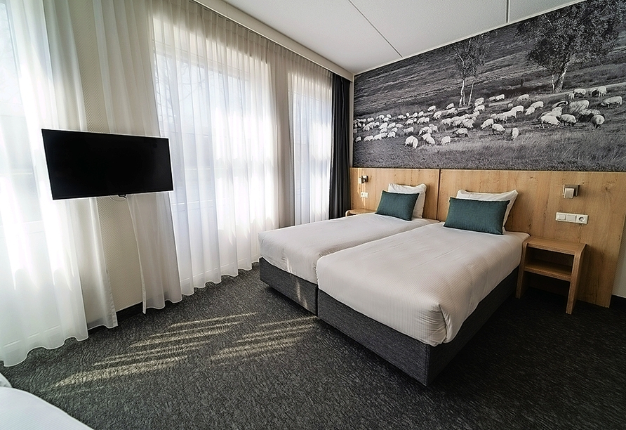 Beispiel eines Doppelzimmers im Hotel De Bonte Wever Assen