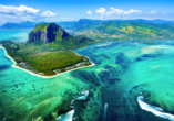 Absolut sehenswert: Der Unterwasser-Wasserfall an der Südwestspitze von Mauritius.