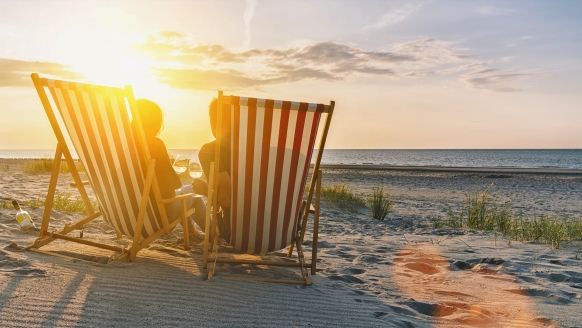 Traumhafte Sonnenuntergänge erwarten Sie am Ostseestrand.