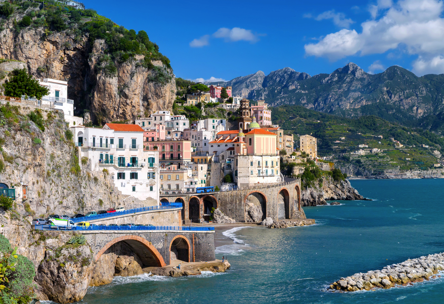 Während Ihrer Minikreuzfahrt haben Sie freie Zeit in Amalfi.