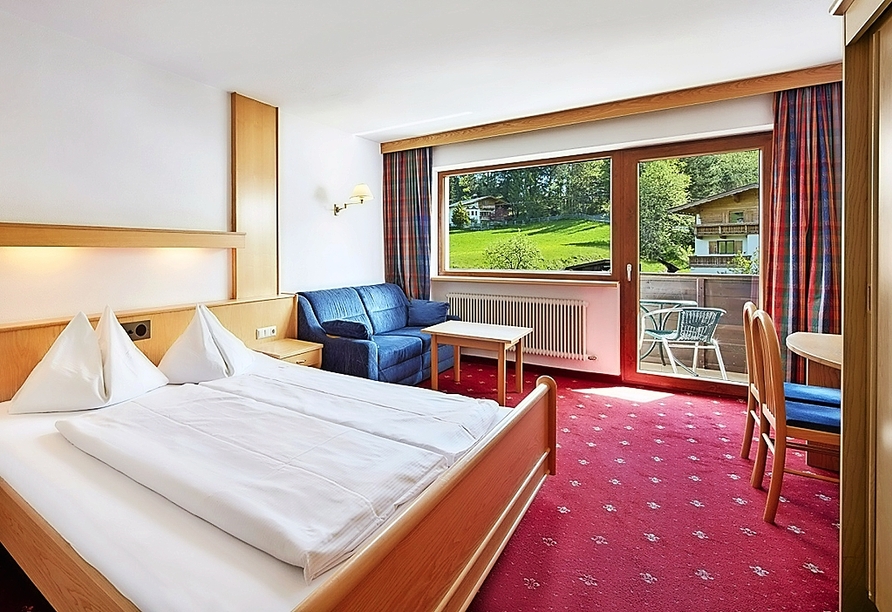 Beispiel eines Doppelzimmers Tirol im Lifthotel Aschaber