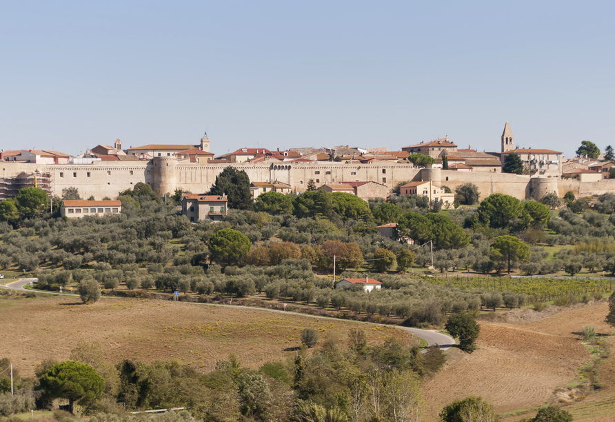 Blick auf Borgo Magliano 