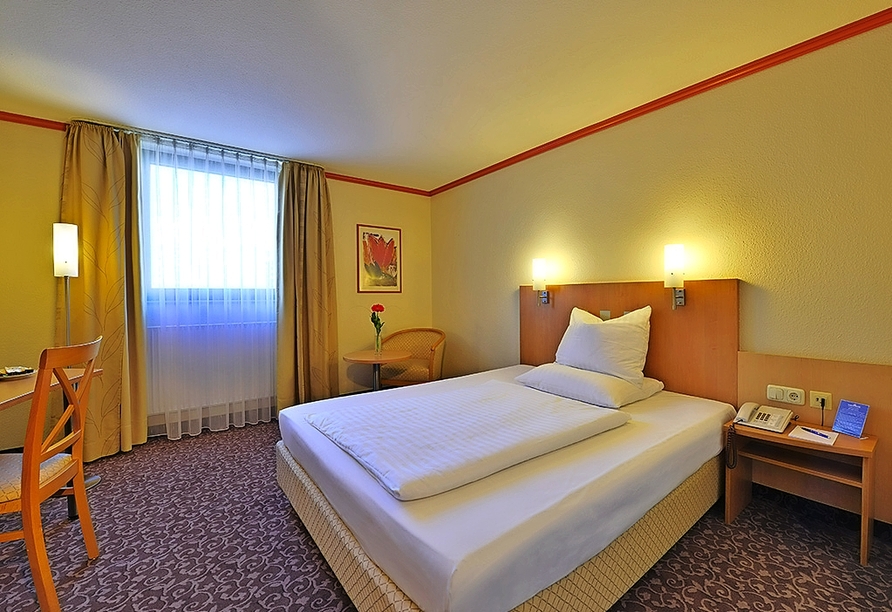 Beispiel eines Einzelzimmers im Amber Hotel Leonberg