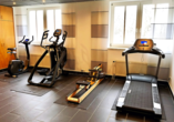 Im Fitnessraum des Park Hotels Fasanerie Neustrelitz können Sie prima Sport treiben.