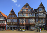 Die Altstadt von Celle ist besonders für ihre hübschen Fachwerkhäuser bekannt.