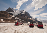 Beim optionalen Ausflugspaket Westkanada fahren Sie an Tag 10 mit dem „Snow Coach“ hinauf zum Athabasca-Gletscher...