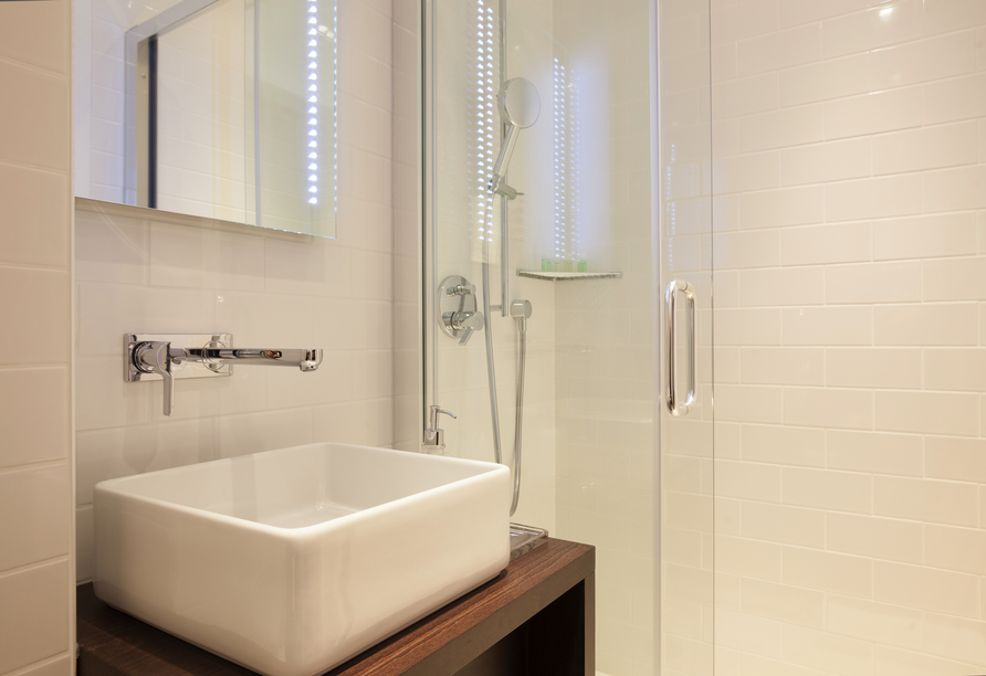 Beispiel eines Badezimmers im Doppelzimmer Standard oder Classic