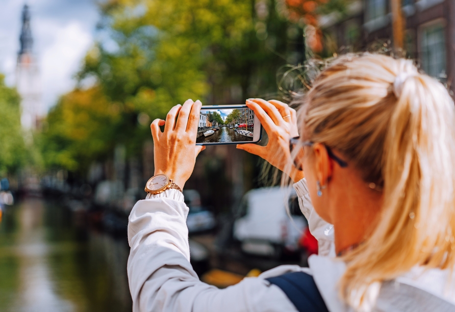Halten Sie Kamera oder Handy bereit, wenn Sie in Amsterdam unterwegs sind.