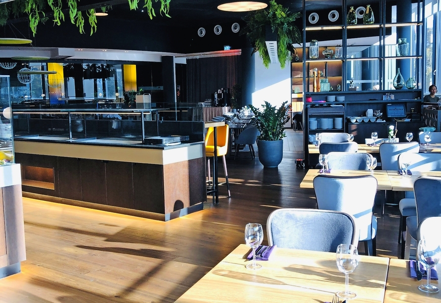Im Restaurantbereich werden Sie kulinarisch verwöhnt.
