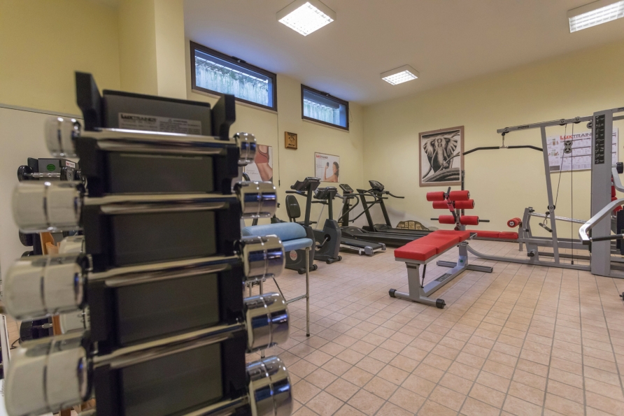 Der Fitnessraum im Hotel Belvedere