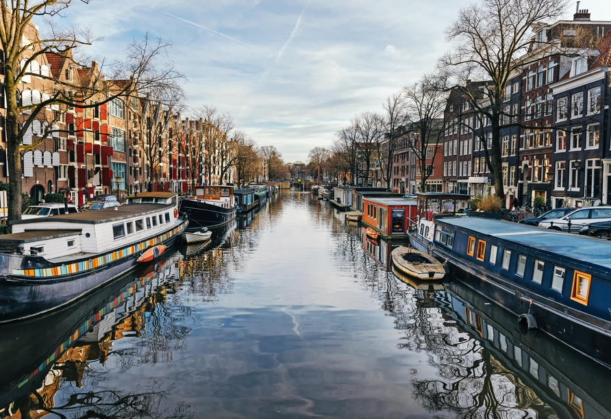 Die winterlichen Grachten in Amsterdam