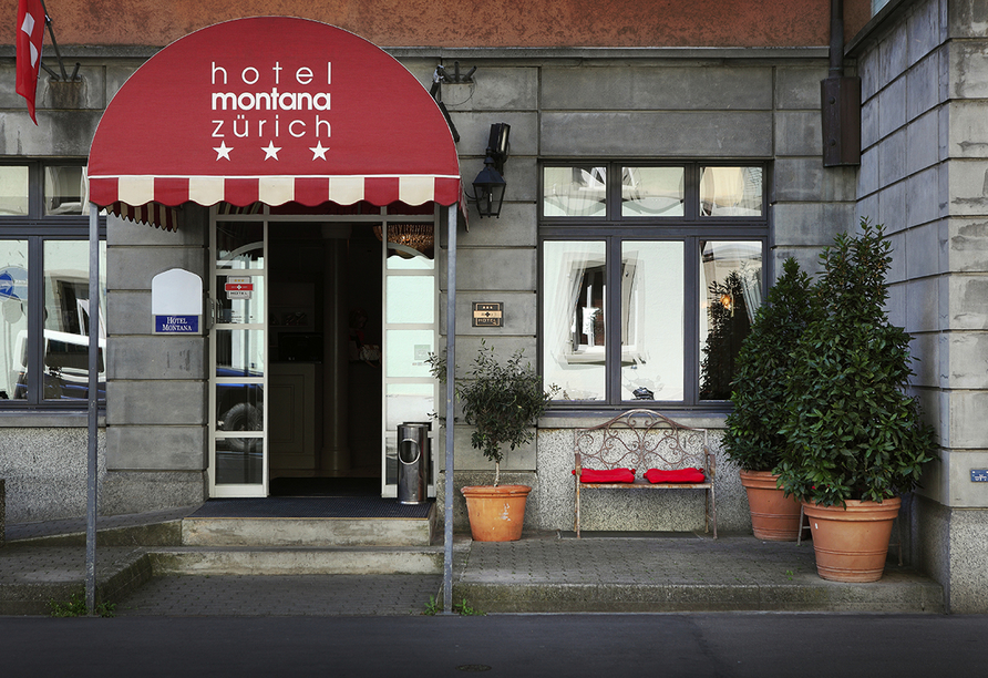 Hotel Montana in Zürich, Schweiz, Außenansicht