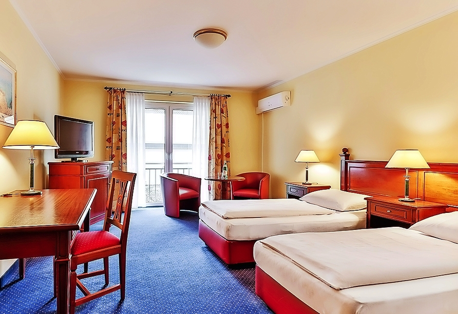 Beispiel eines Doppelzimmers Komfort im Dorint Marc Aurel Resort Bad Gögging