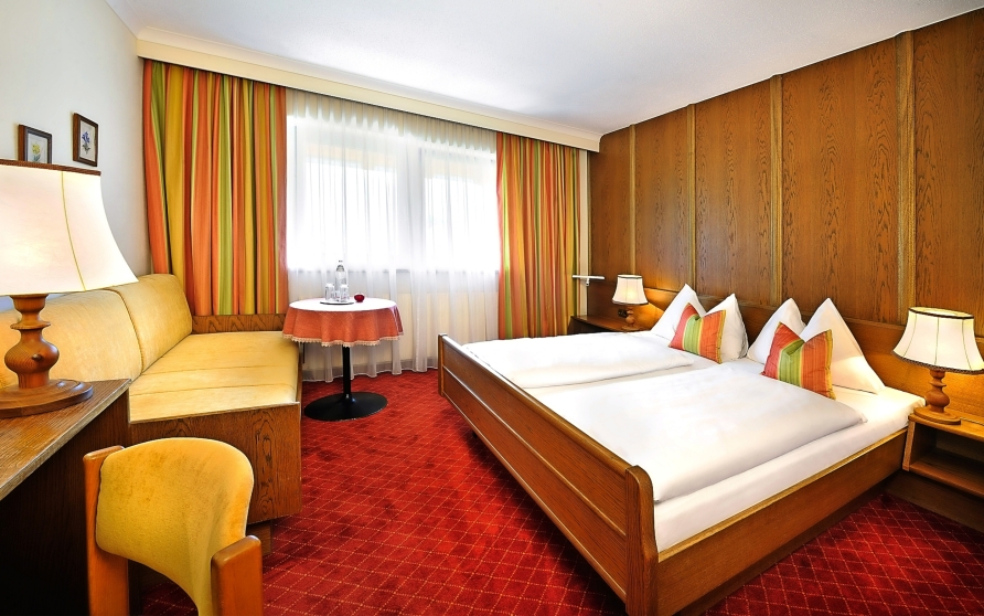 Beispiel eines Doppelzimmers im Hotel St. Hubertus in Lofer