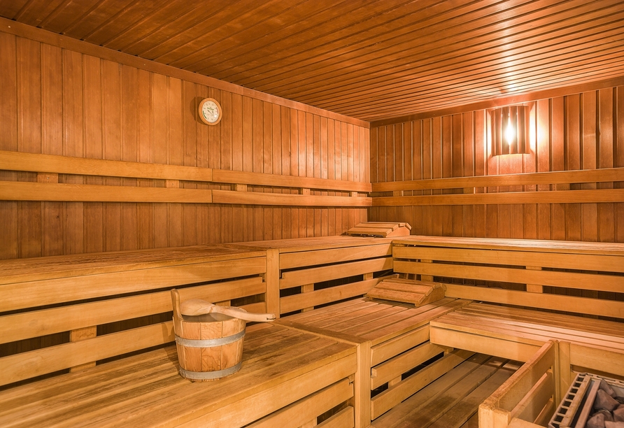 Erholen Sie Körper und Geist in der Sauna.