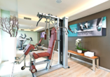 Im Fitnessraum des Hotels können Sie Sport treiben.