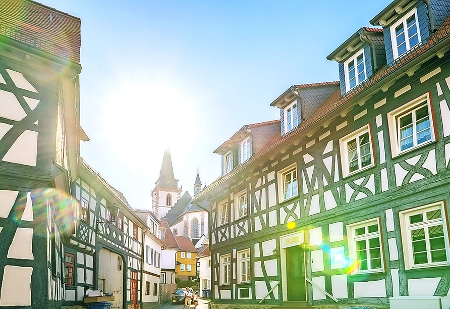 Die liebevoll restaurierte Altstadt Oberursels fügt sich wundervoll ins Gesamtbild der Kleinstadt ein.