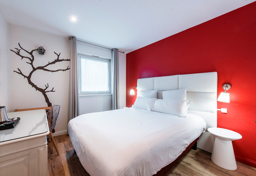 Beispiel eines Doppelzimmers Komfort im BEST WESTERN Plus Hotel Au Cheval Blanc Mulhouse Nord