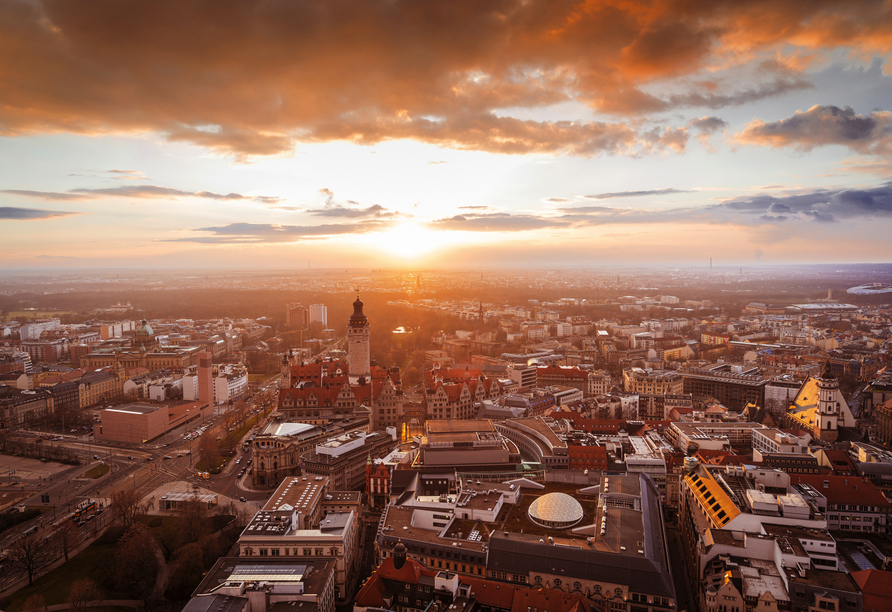 Ein Blick von oben über die atemberaubende Kulturhochburg Leipzig!