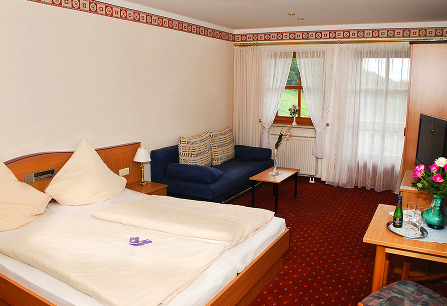 Beispiel eines Doppelzimmers im Ferienhotel Riesberghof