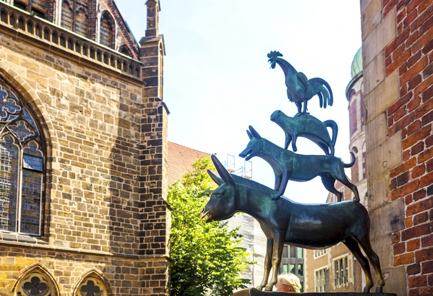 Die Stadt Bremen lockt unter anderem mit den bekannten Bremer Stadtmusikanten.